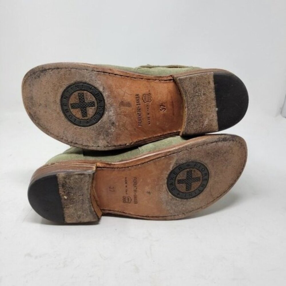 Fiorentini + Baker | Eternity Suede Leather Tall Moto Boots Olive Green - Picture 11 of 16